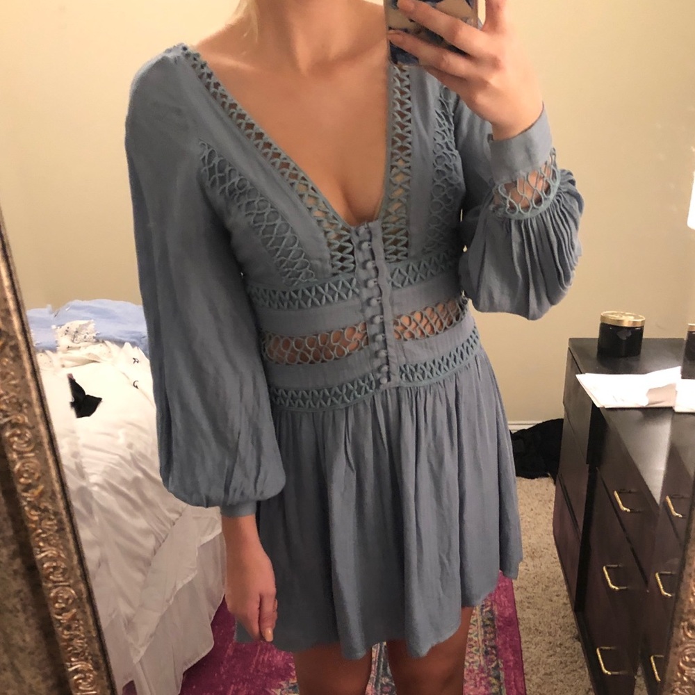 Free people powder blue dress NEW